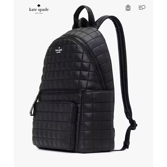 Kate Spade New York Black Camden Quilted Backpack NWT main image 5